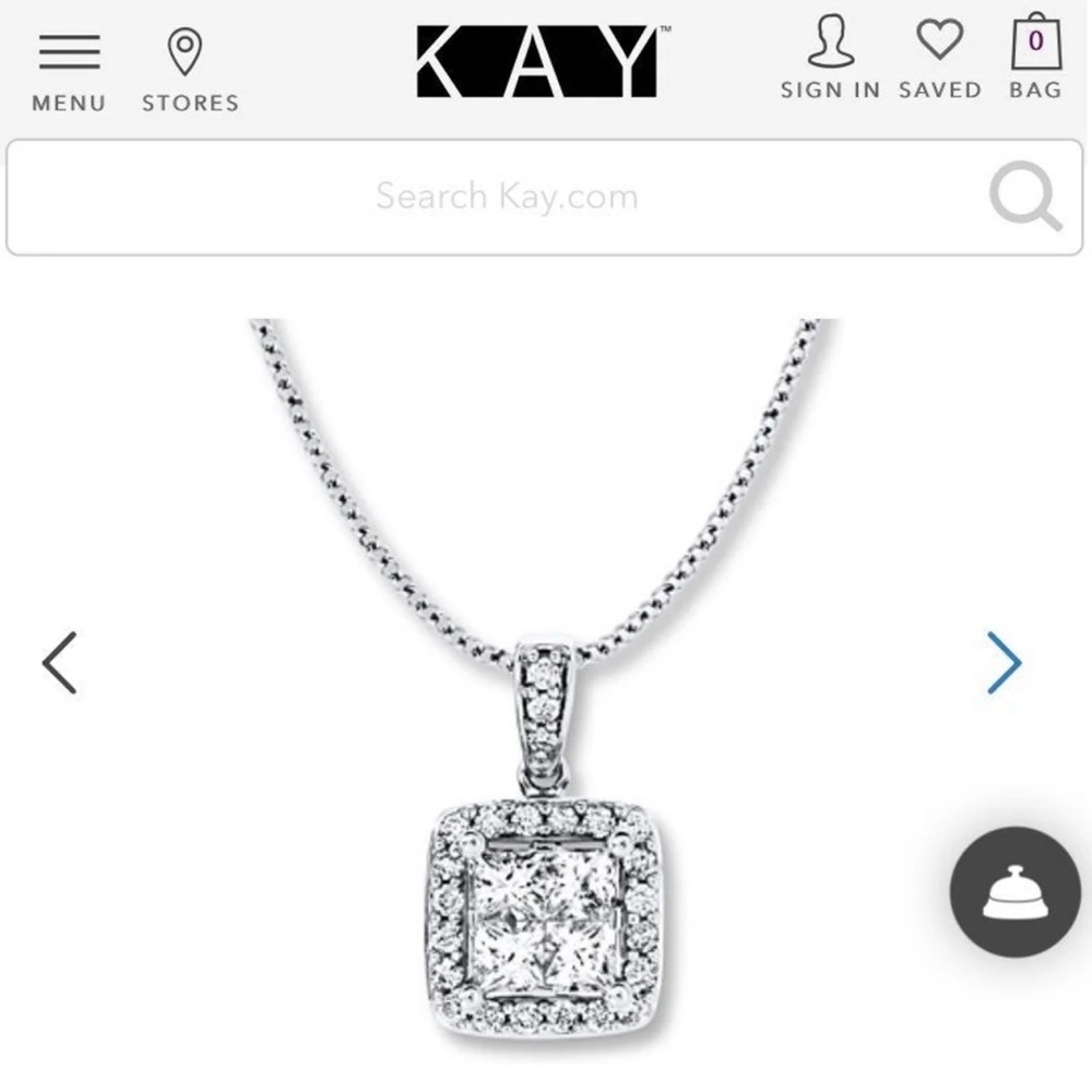 14k white gold Diamond necklace